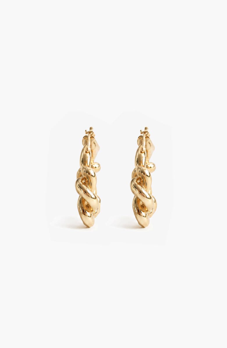 YOJ Knotted Maxi Hoops In Gold, Main, color, Gold