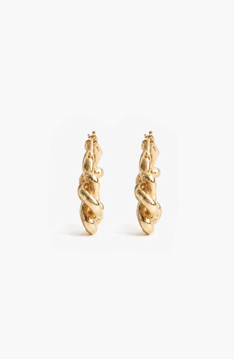 Knotted Maxi Hoops In Gold