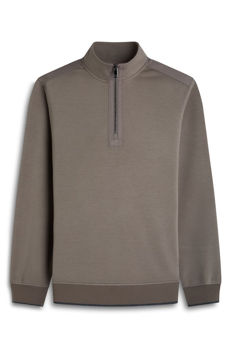 Bugatchi Soft Touch Quarter Zip, Alternate, color, Walnut