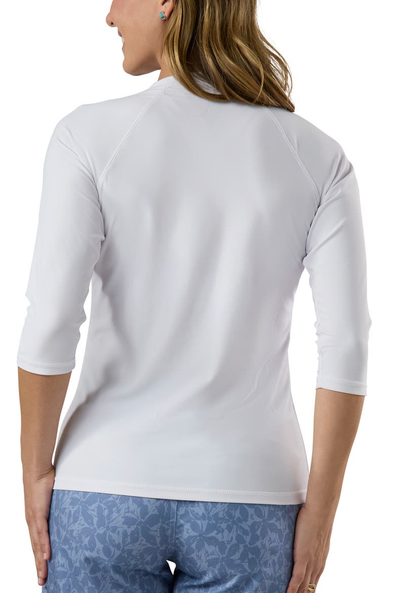 V-Neck Sun & Swim Shirt, Alternate, color, White