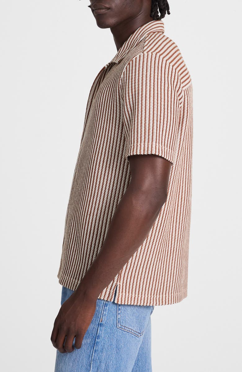 Madewell Textured Knit Camp Shirt, Alternate, color, 