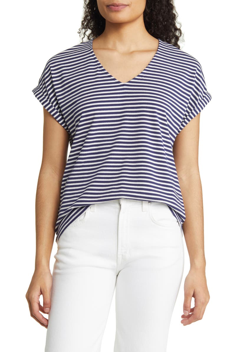 Tommy Bahama Kauai Stripe V-Neck T-Shirt, Main, color,