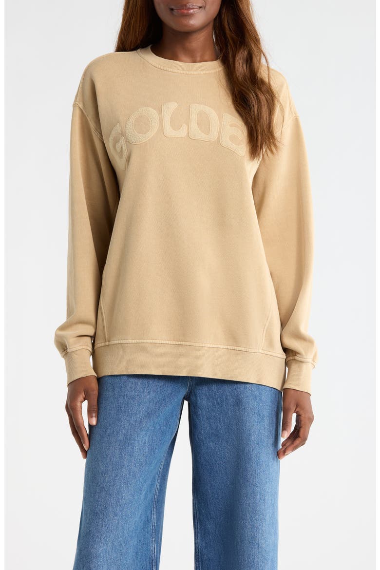 Cloud 9 Fleece Oversize Crewneck Sweatshirt, Main, color, SAND