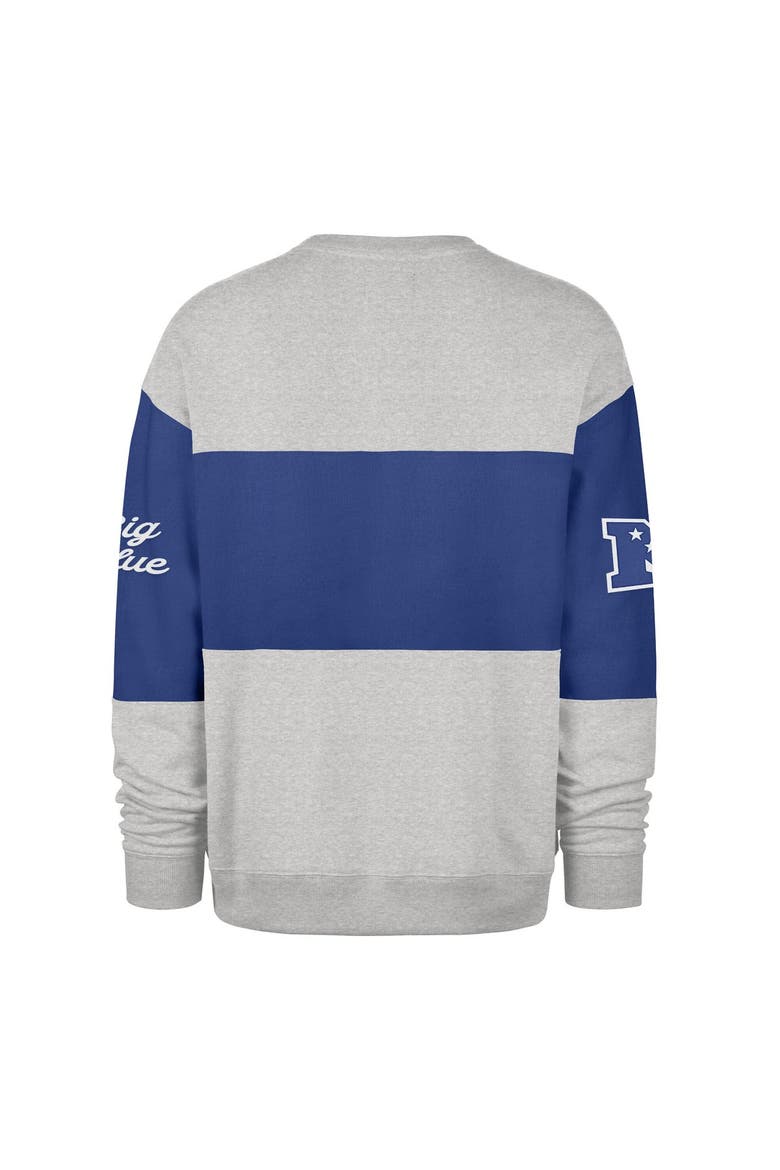 Men's '47 Royal/Heather Gray New York Giants Blockfield Maximalist Sweatshirt, Alternate, color, Royal