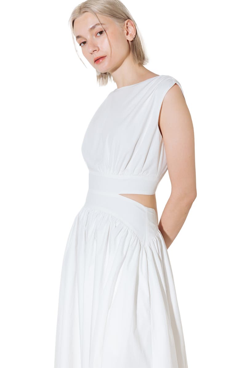 FREEMARKET Cutout Cotton Maxi Dress, Alternate, color, 