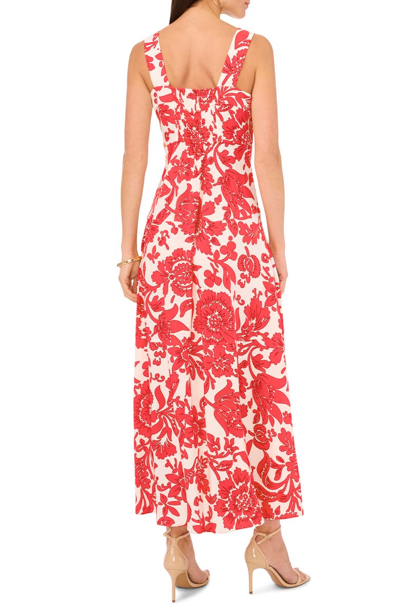 Vince Camuto Floral Tiered Maxi Dress, Alternate, color, Cayenne