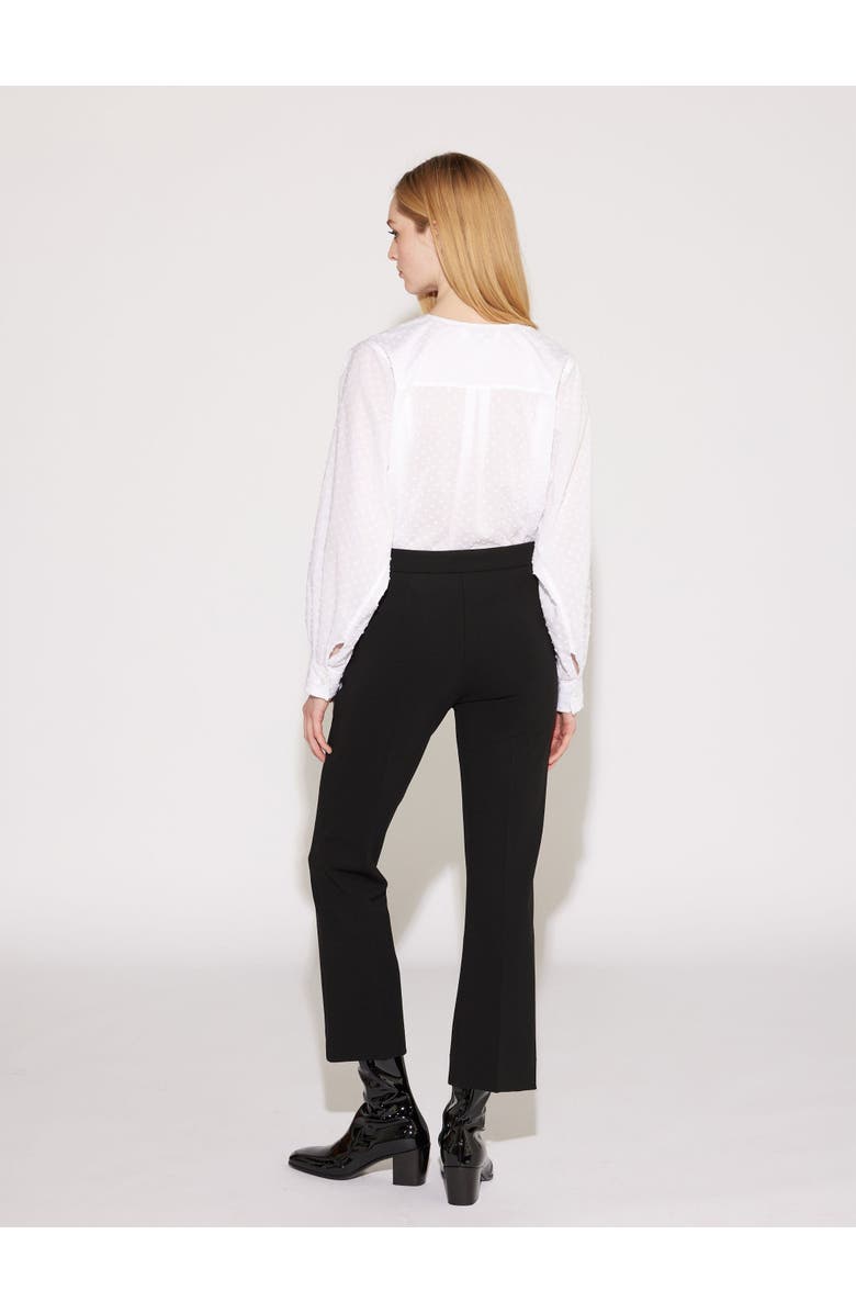 Callas Milano Lola High Density Crepe Stretch Cropped Flare Trouser, Alternate, color, Black