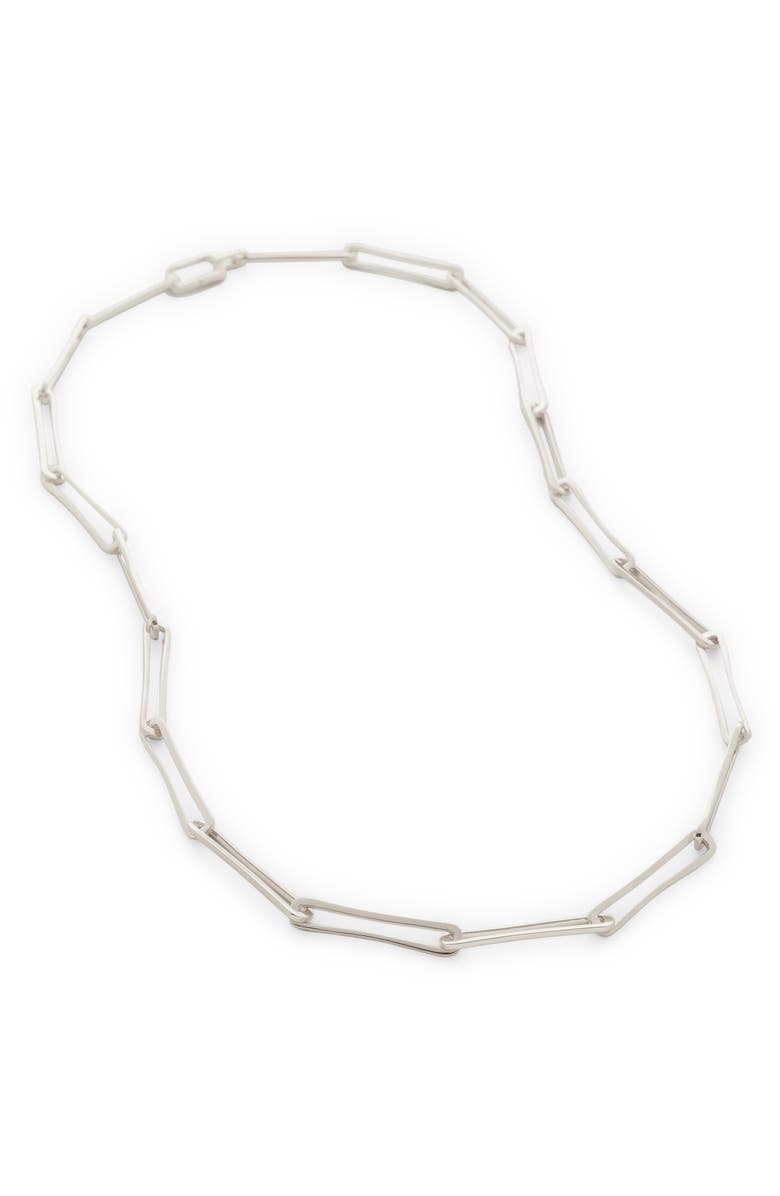 Monica Vinader Alta Long Link Necklace, Main, color, Sterling Silver
