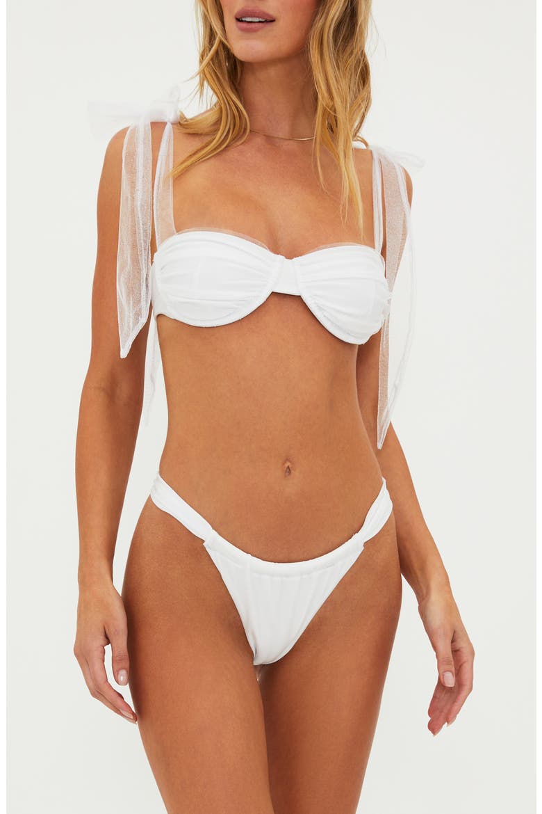 Drea Underwire Bikini Top, Alternate, color, WHITE