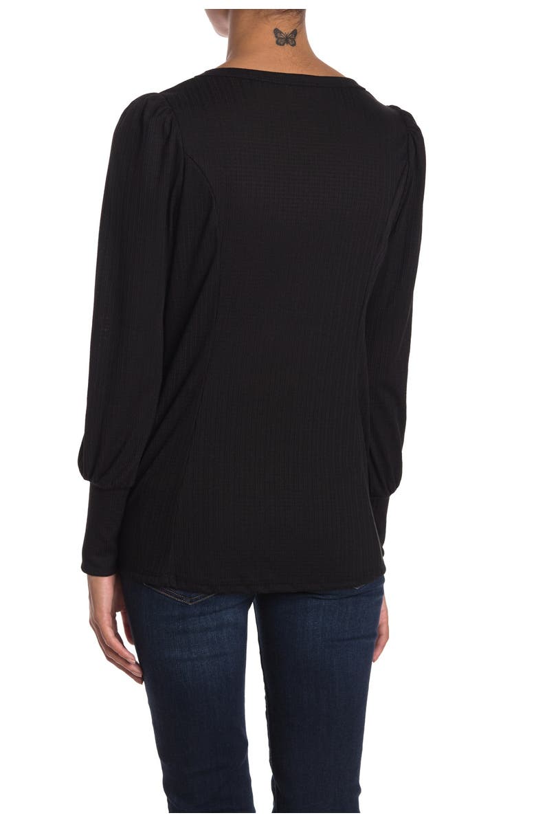 CHENAULT Puff Shoulder Textured Knit Top, Alternate, color,