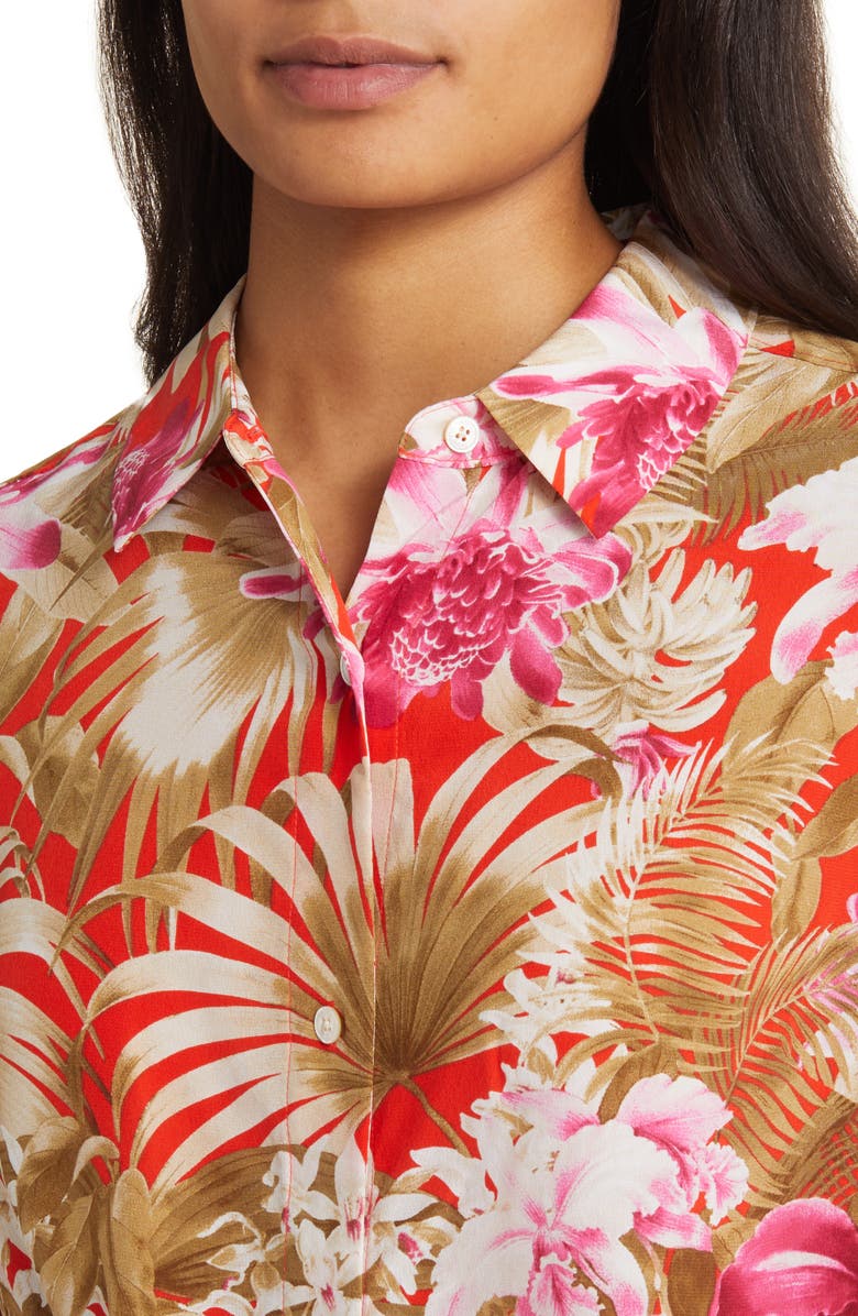 Tommy Bahama Paradise Perfect Floral Silk Shirt, Alternate, color, 
