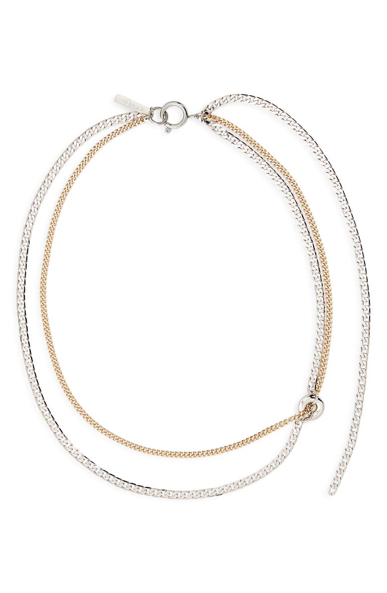 Justine Clenquet Jane Mixed Metal Necklace, Main, color, Palladium