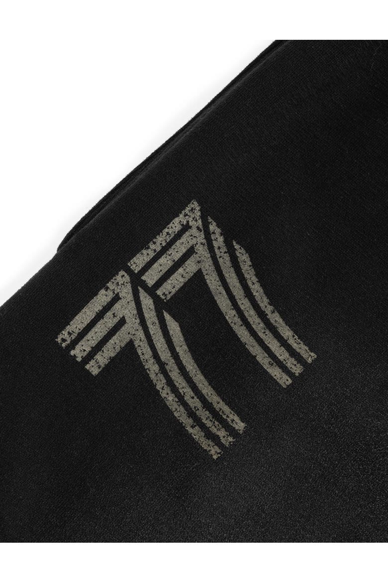 Washed Baggy Barrel Sweatpants, Alternate, color, Black