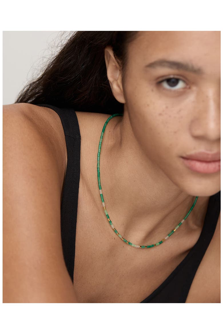 Delphi Beaded Necklace, Alternate, color, 18K GOLD VERMEIL / GREEN ONYX