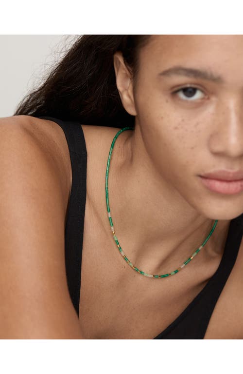 Monica Vinader Delphi Beaded Necklace In Green