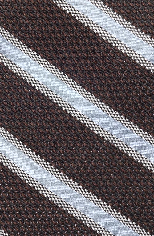 Nordstrom Talman Stripe Silk Tie In Brown