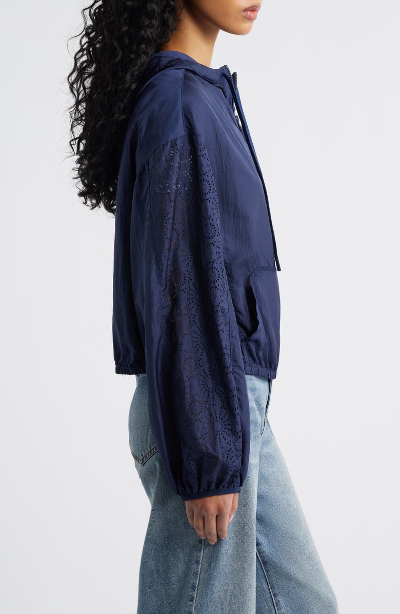 UGG<sup>®</sup> Chiara Hooded Nylon Jacket, Alternate, color, Navy