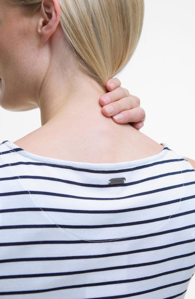 Barbour Dalmore Stripe Tank Dress, Alternate, color, White