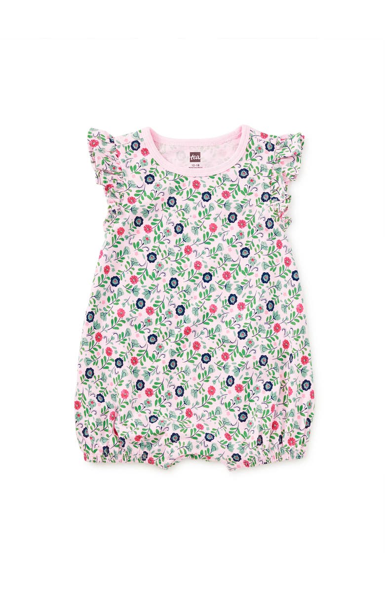 Tea Collection Flutter Baby Romper, Main, color, Azulejos Florales