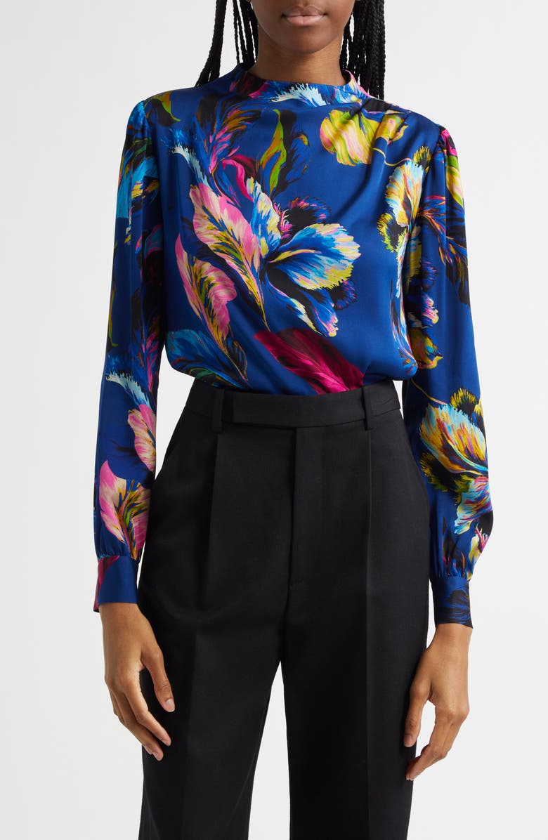 Elie Tahari The Tien Floral Print Top, Main, color,