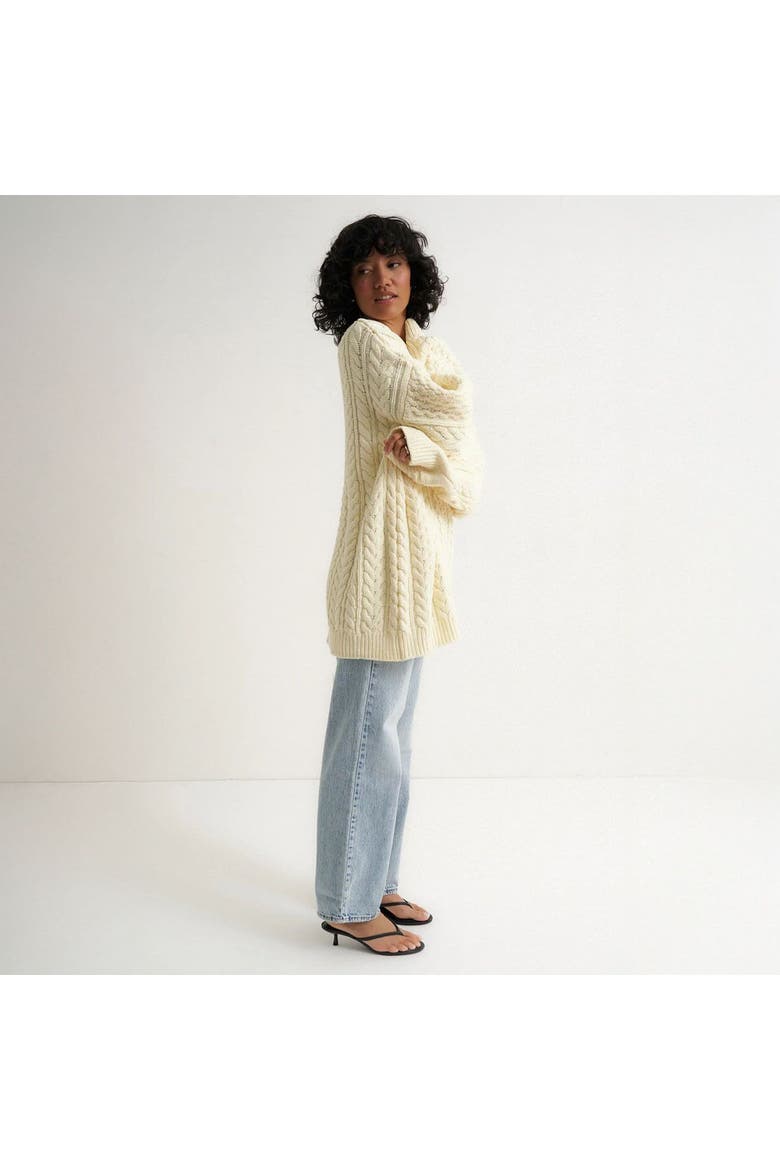 Mia Cableknit Sweater - Women's, Alternate, color, Creme