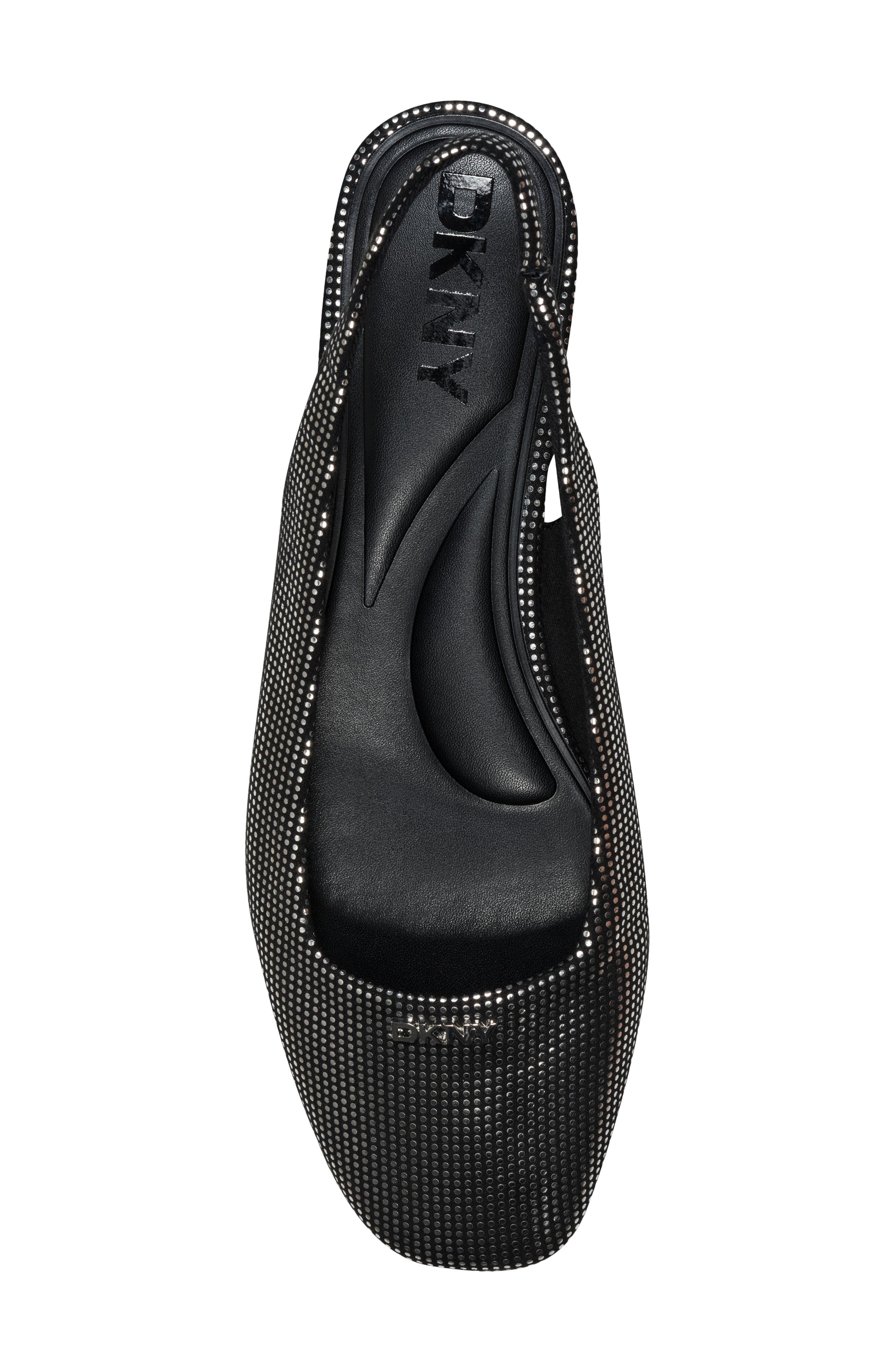 DKNY Darrow Slingback Flat, Alternate, color, Black/Black