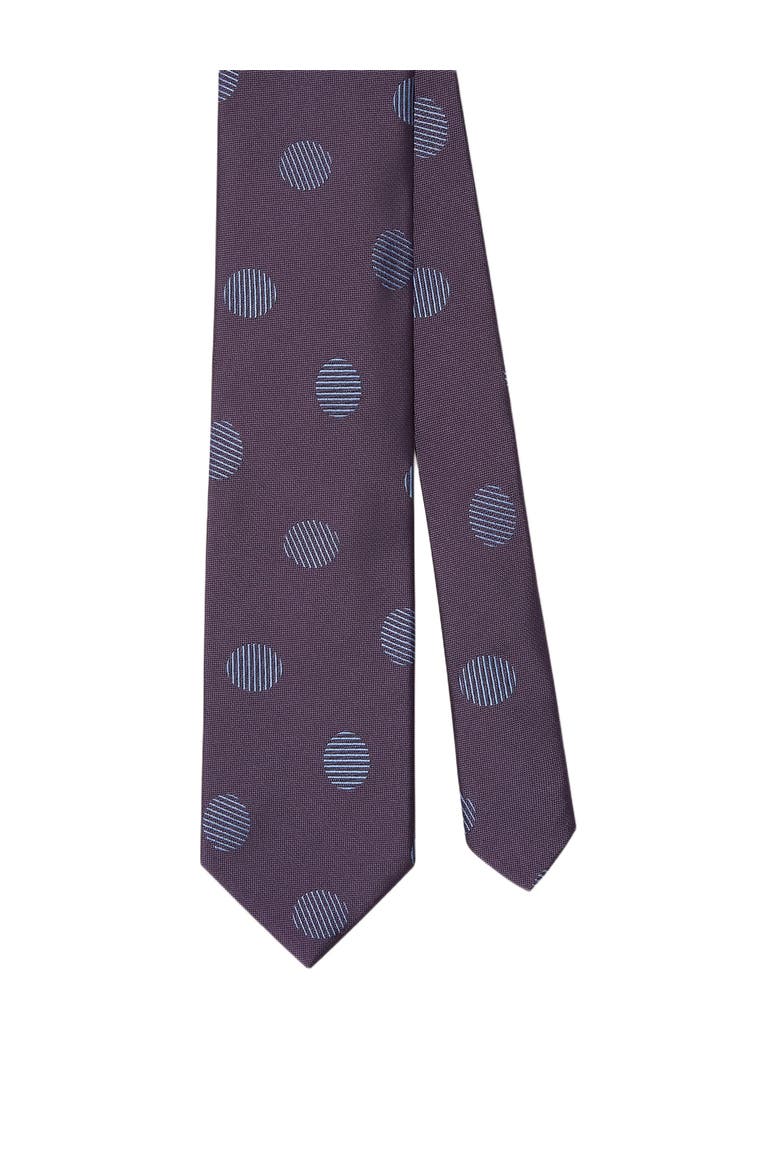 Robert Oval Geo Jacquard Best of Class Necktie, Main, color, Purple