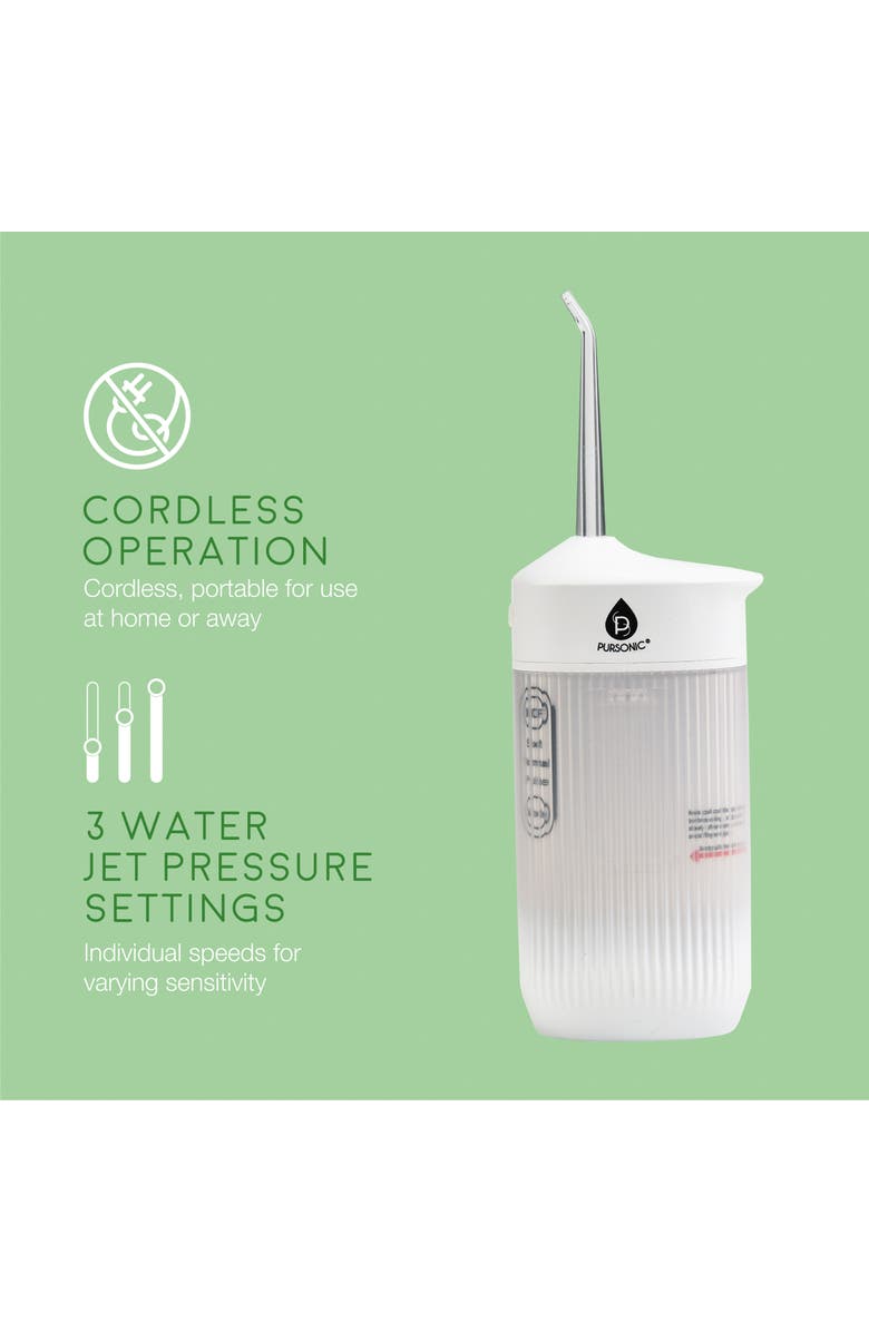 PURSONIC Complete Oral Care Bundle Toothbrush, Water Flosser & Tongue Scraper, Alternate, color, White