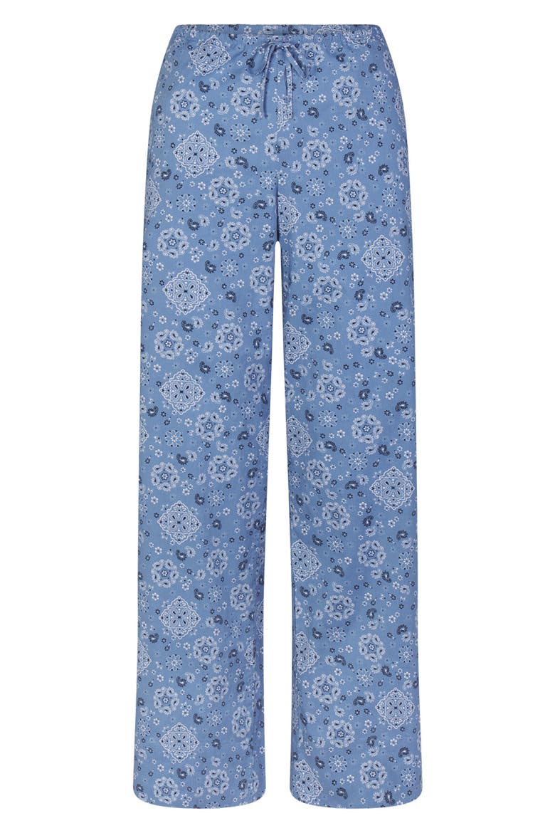Stretch Cotton Poplin Pajama Pants, Alternate, color, ARCTIC BANDANA