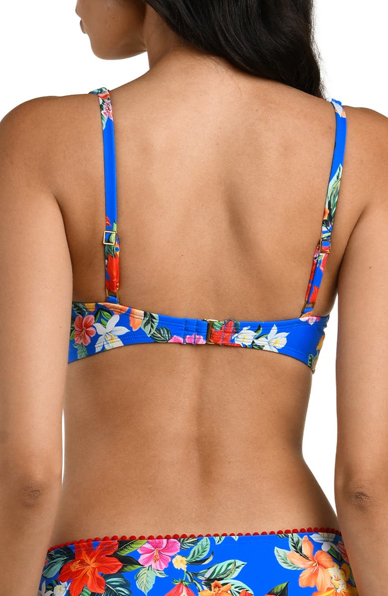 La Blanca Modern O-Ring Bikini Top, Alternate, color, Blue Multi