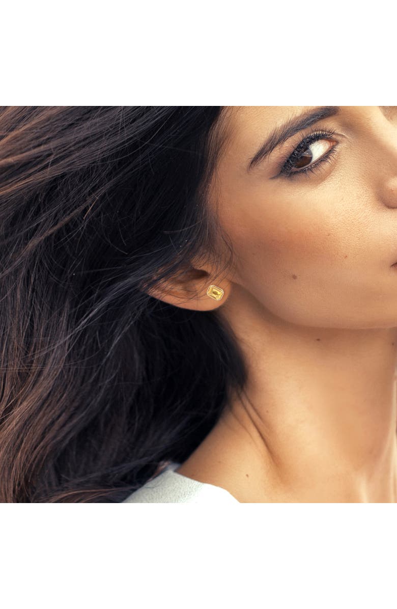 Julianna B. Citrine Octagon Stud Earrings 14k, Alternate, color,