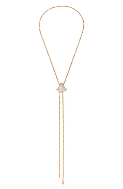 Ettika Pave Shine Bolo Necklace In Gold