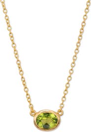 Eloise Jewelry Ellipse Necklace with Natural Gemstones. Handmade in Italy