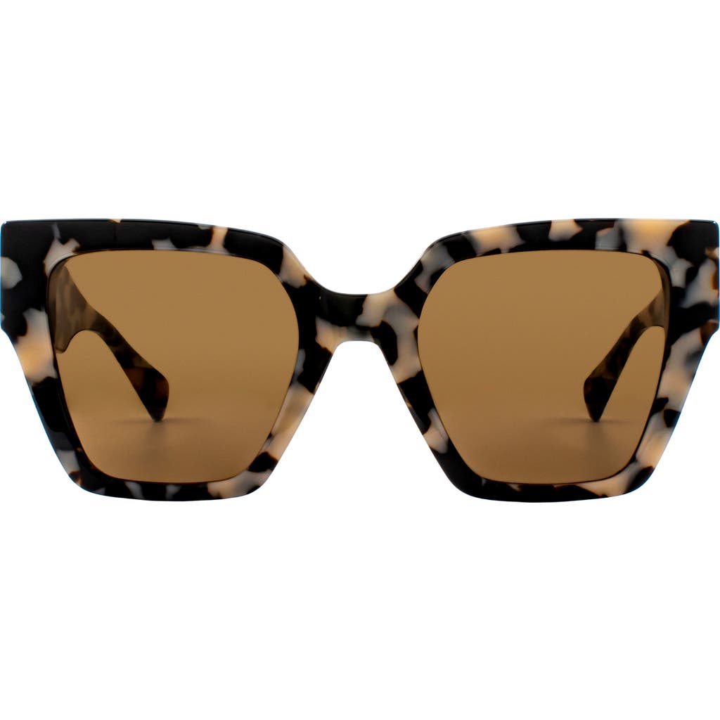 Allsaints Bibi Square Cat Eye Sunglasses In Brown