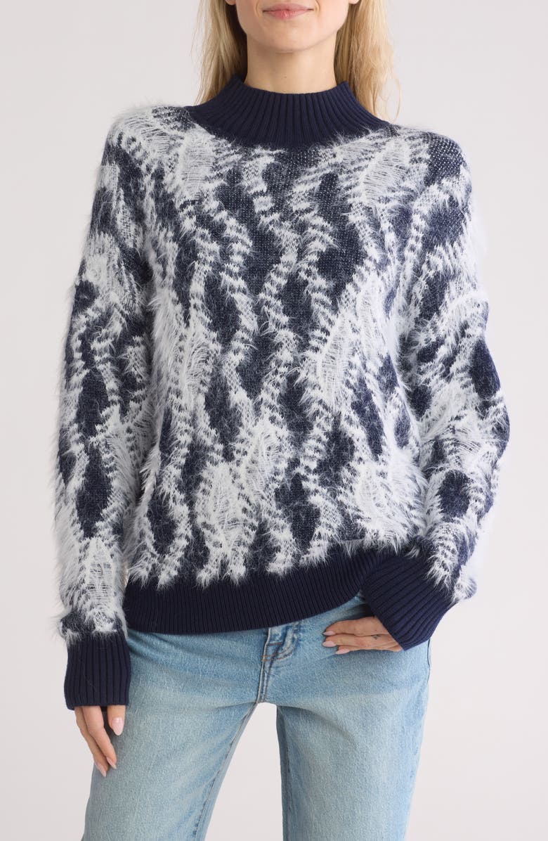 Vigoss Textured Turtleneck Sweater, Main, color,