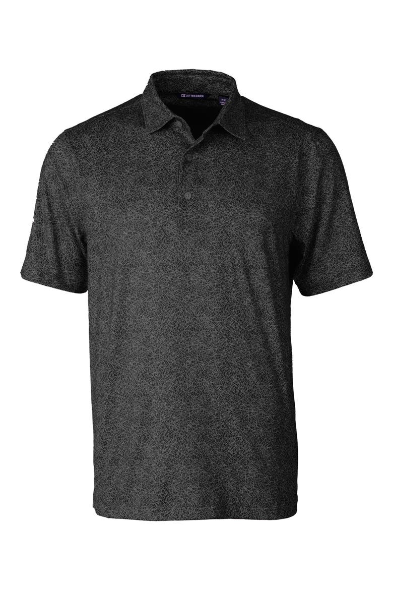 Pike Constellation Print Performance Polo, Alternate, color, BLACK