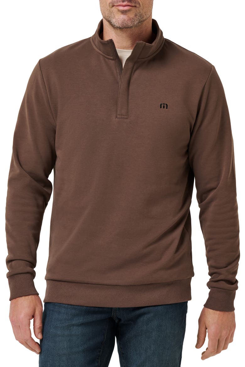 Cloud 2.0 Quarter Zip Pullover, Main, color, CHOCOLATE BROWN