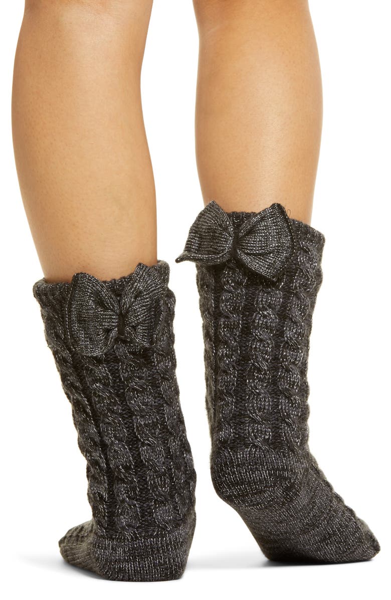 UGG<sup>®</sup> Laila Bow Fleece Lined Socks, Alternate, color, 