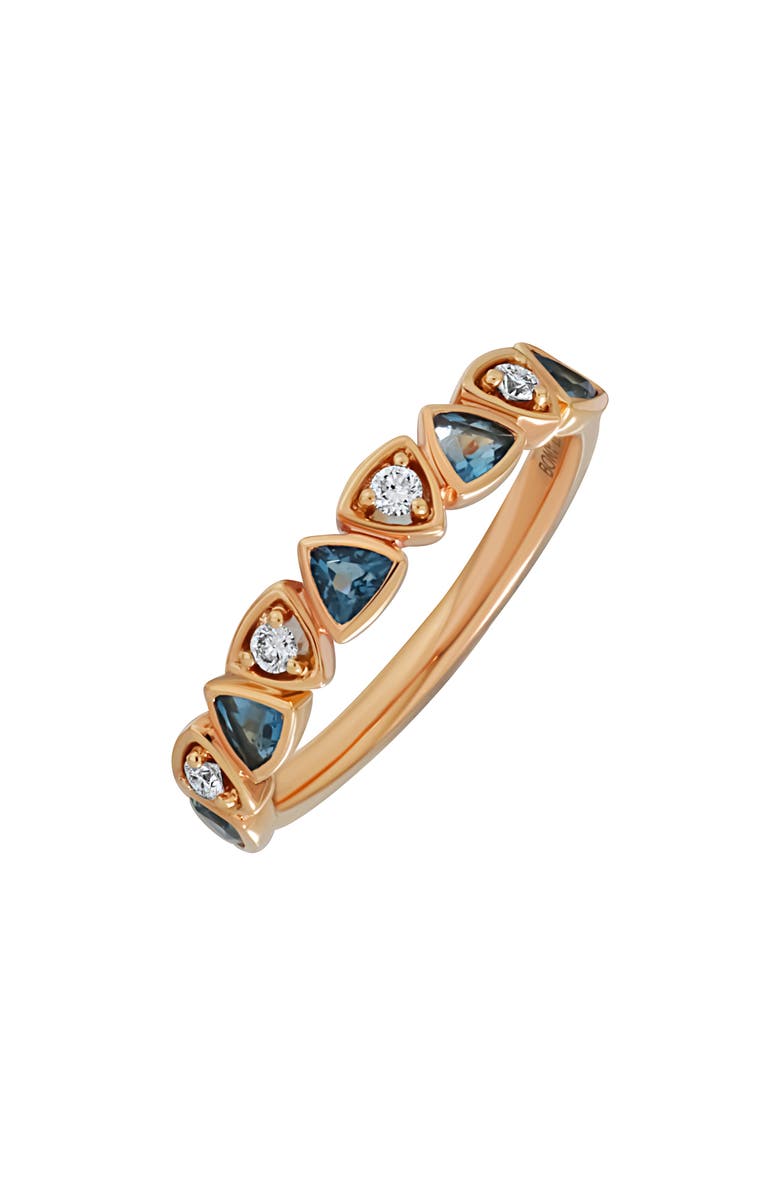 Bony Levy Diamond & London Blue Topaz Band Ring, Main, color,