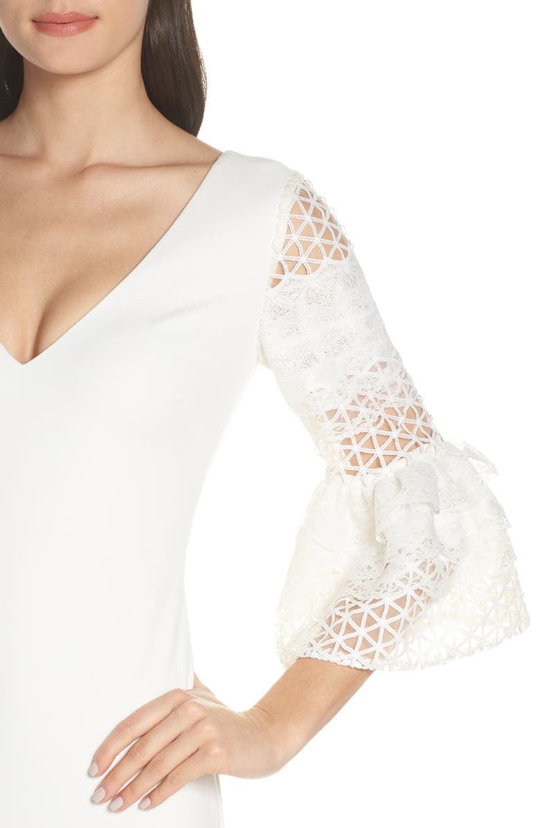 Mark + James by Badgley Mischka Lace Sleeve Sheath Dress, Alternate, color, 