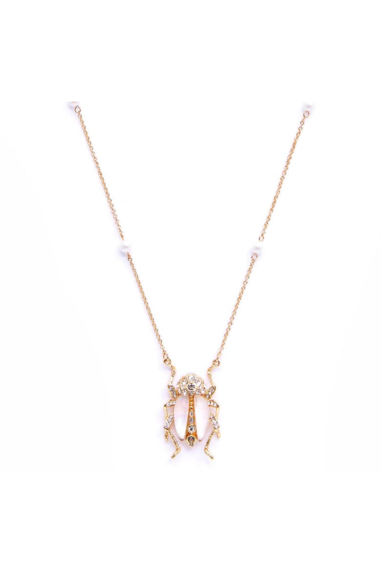 Bill Skinner Studio Bejewelled Beetle Pendant - White, Alternate, color, Beetle