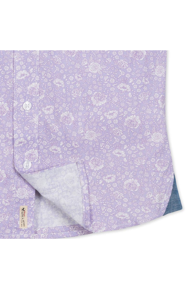 Hope & Henry Boys' Short Sleeve Linen Shirt with Side Vent, Kids, Alternate, color, 