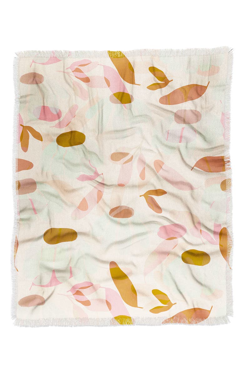 Deny Designs Alisa Galitsyna Floral Shadows Throw Blanket, Main, color, 