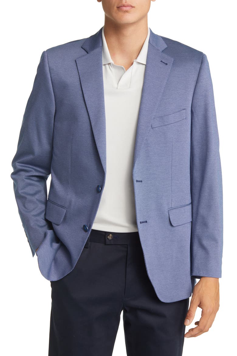 Williamsburg Blazer, Main, color, BLUE BIRDSEYE