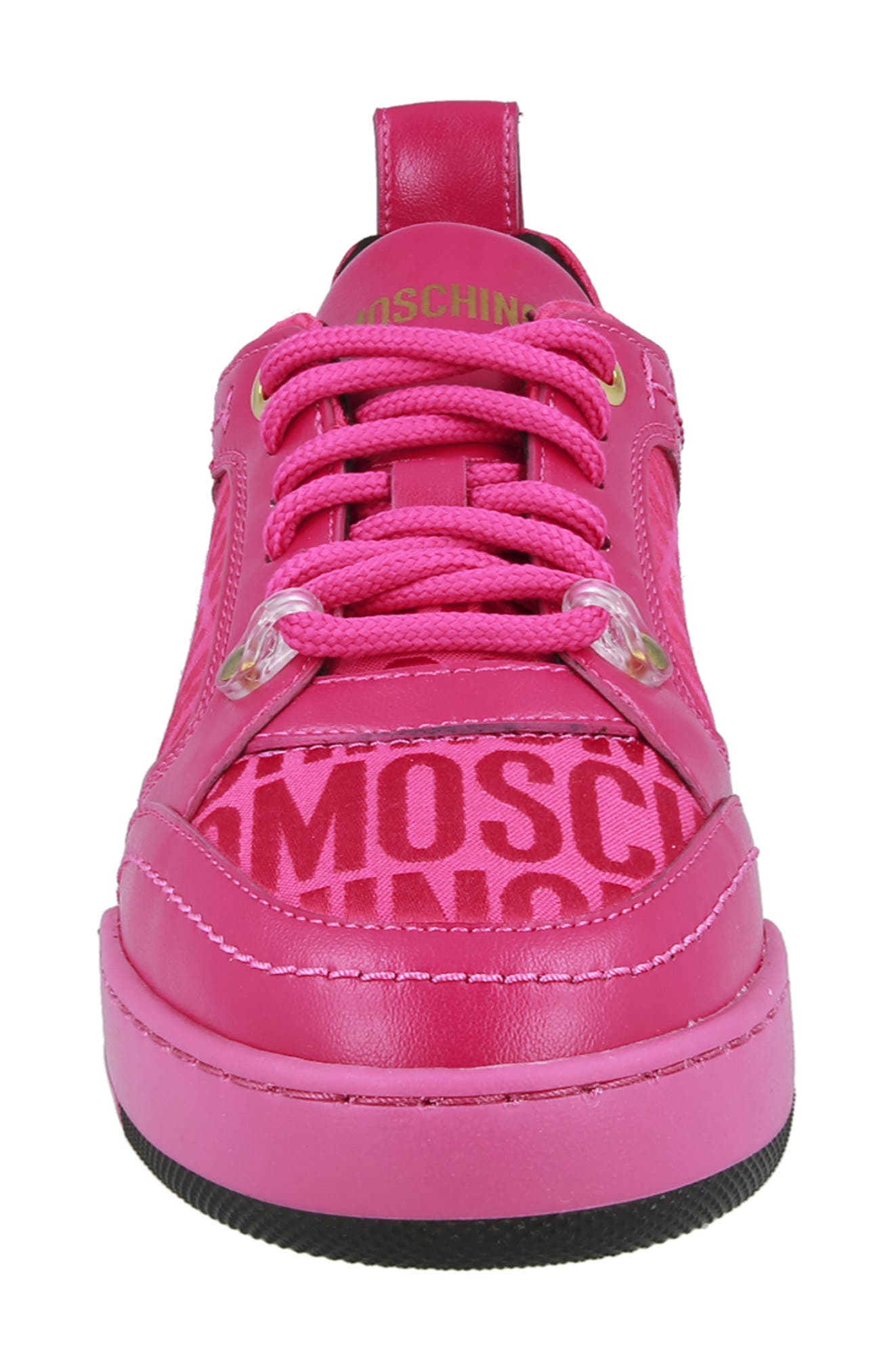Moschino Monochrome Low Top Sneaker, Alternate, color, Fuchsia