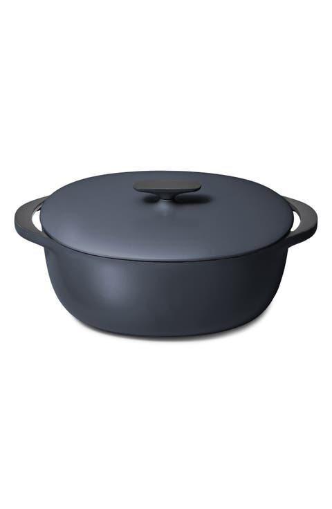 Enameled Cast Iron 8.5-Quart Oval Dutch Oven with Lid