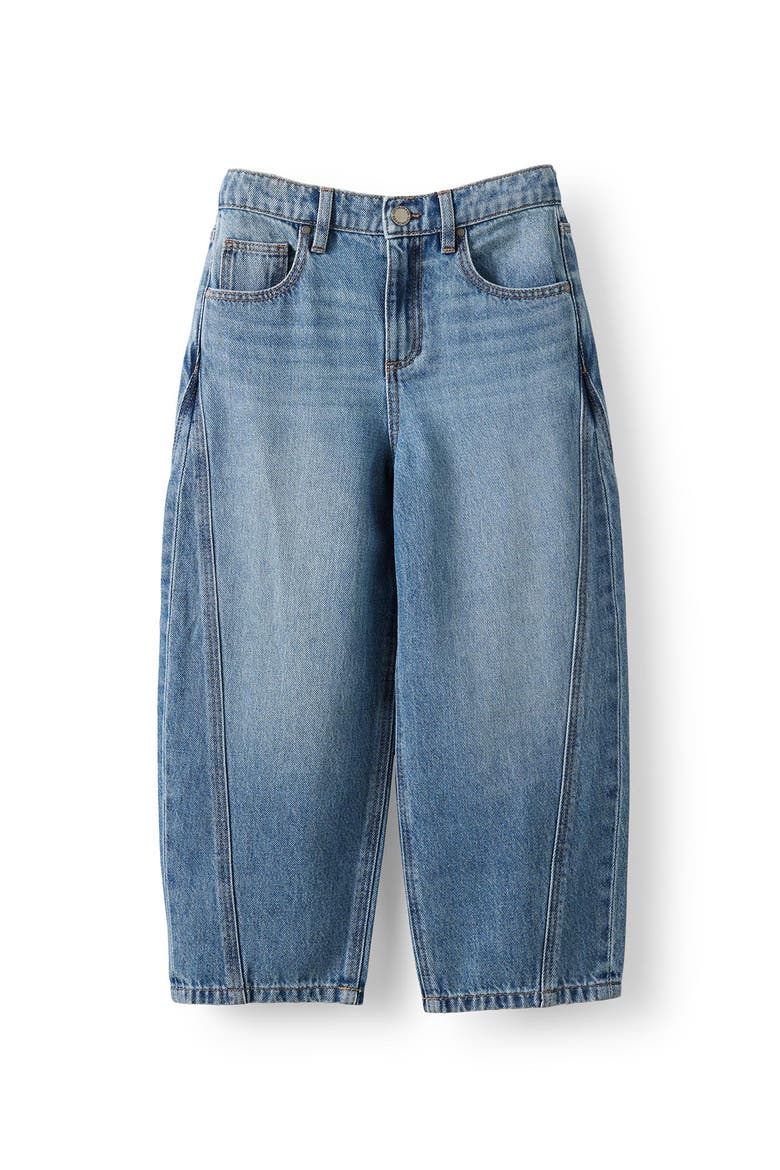 Kid's Unisex Super Barrel Leg Denim Jean, Main, color, Blue Haven Mid Blue
