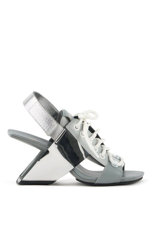 United Nude Loop Sporty Hi Sandal In Silver