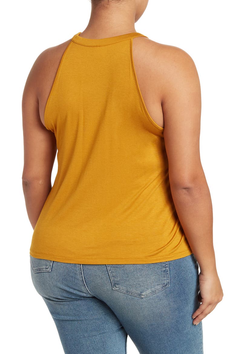 High Neck Tank Top, Alternate, color, BROWN BUCKTHORN