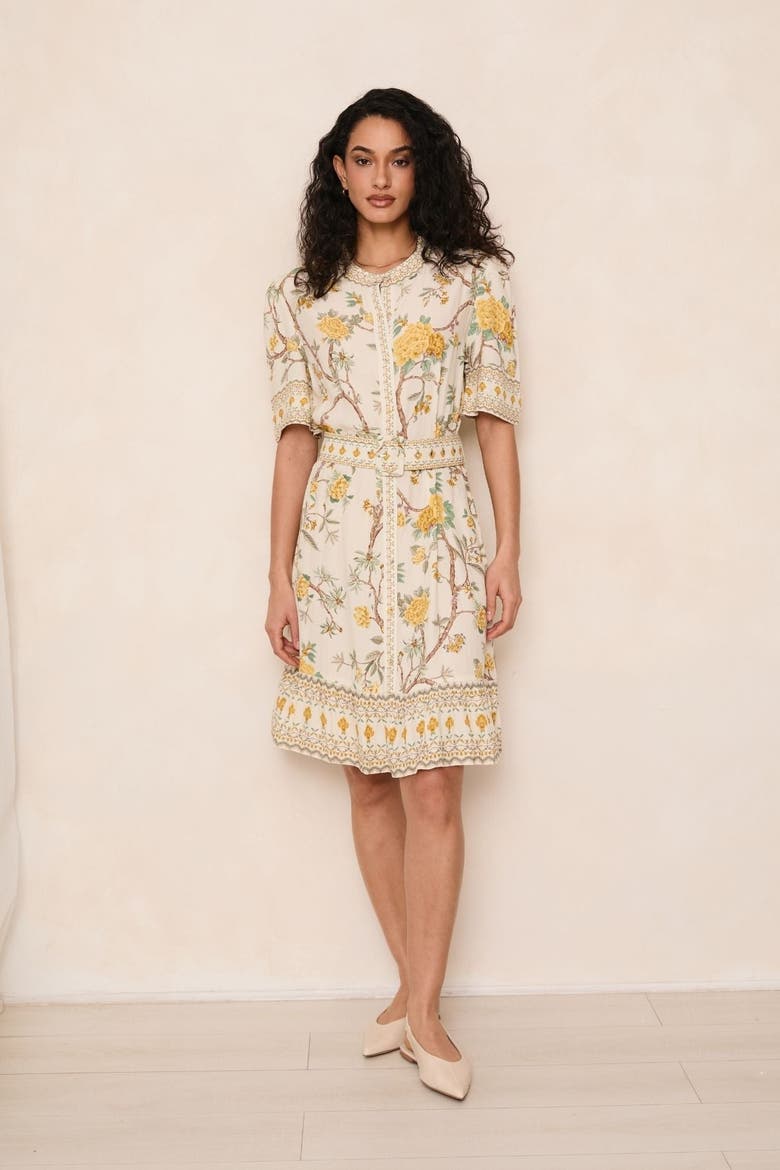 Everly Yellow Dress, Main, color, Floral